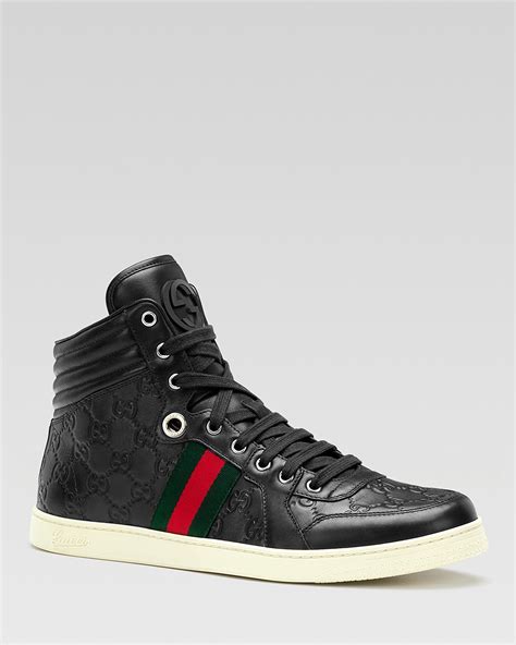 gucci high top trainers|exclusive gucci sneakers.